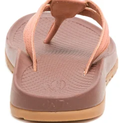 Outlet Chaco Women's Lowdown Leather Flip Flop Burnt Chestnut
