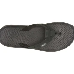 New Chaco Women's Lowdown Leather Flip Flop Black