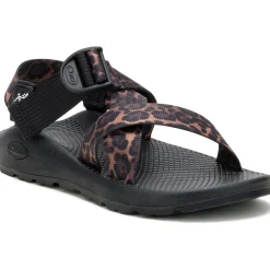 Chaco Women's Mega Z/1 Wide-Strap Classic Sandal Brown Leopard