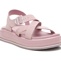 Clearance Chaco Women's Townes Suede Midform Sandal Rose Quartz